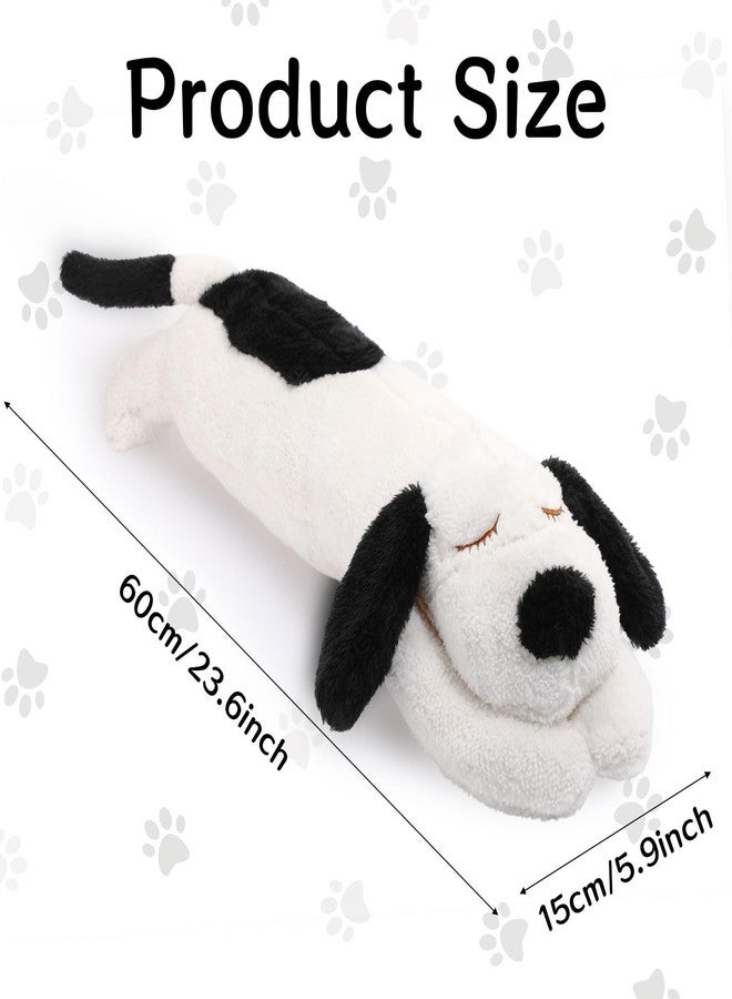 كويكاي وسادة جسم كلب كويكاي، وسادة طويلة محشوة من القطيفة للكلاب، وسادة كبيرة للنوم والعناق، هدية مثالية لحفلات عيد الحب وأعياد الميلاد (23.6 بوصة، أسود وبيج) - Image 3